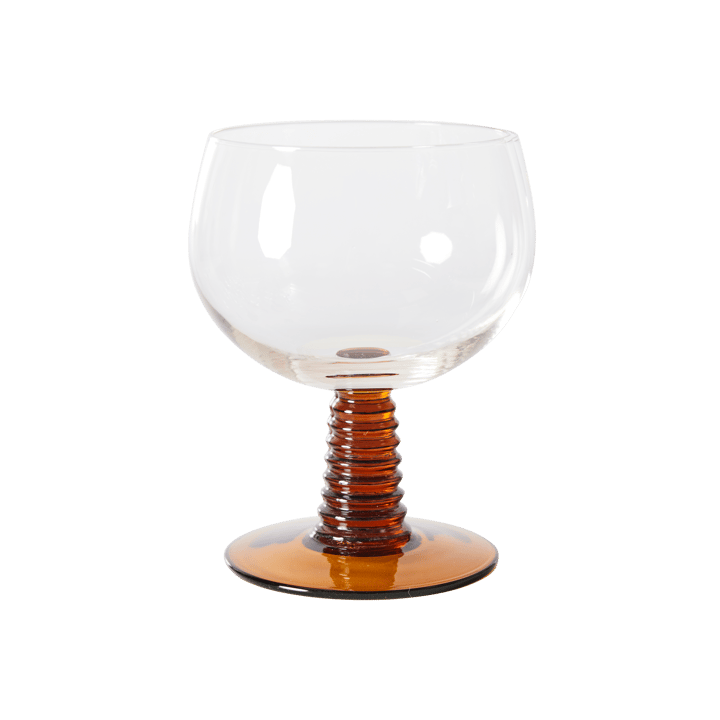 Swirl Weinglas niedrig - Ochre - HK Living