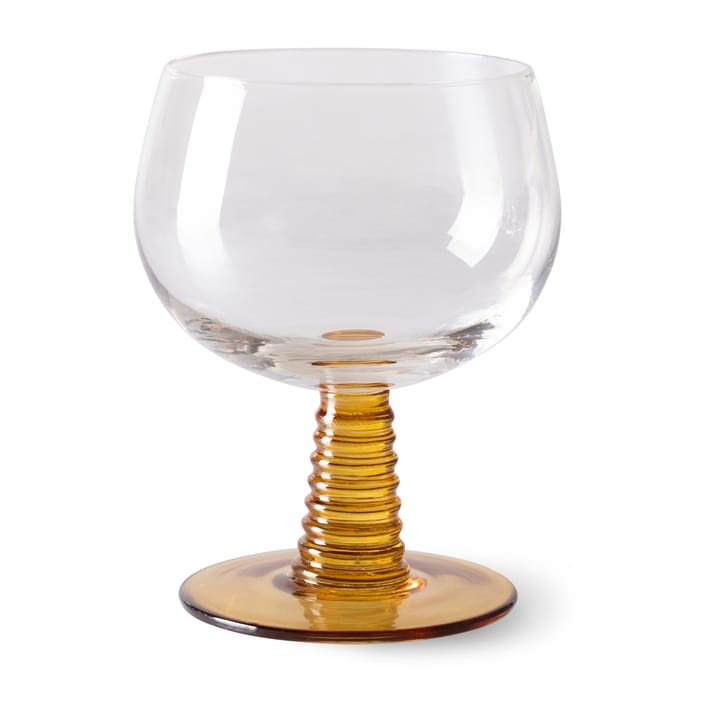 Swirl Weinglas niedrig - Ochre - HK Living