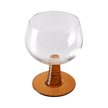 Swirl Weinglas niedrig - Ochre - HK Living