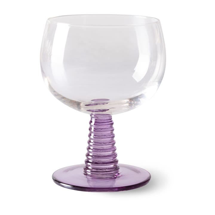 Swirl Weinglas niedrig - Purple - HK Living