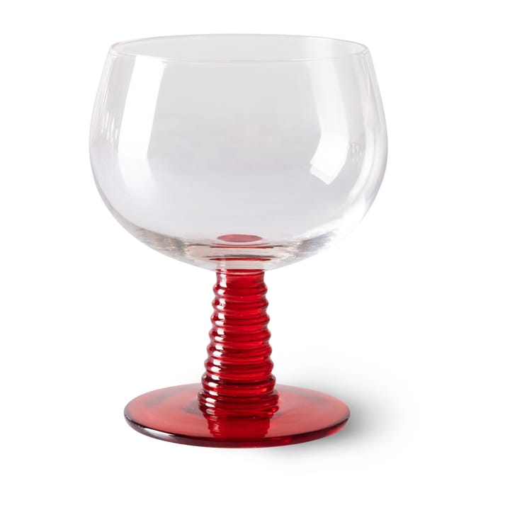 Swirl Weinglas niedrig - Red - HK Living