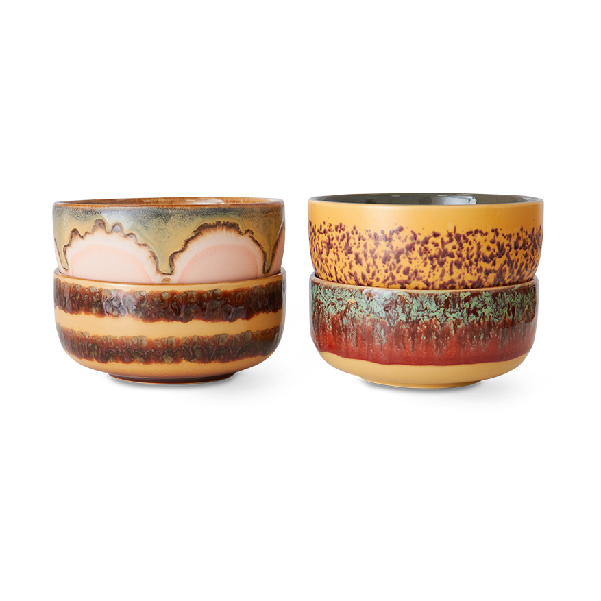 HKliving 70"s Dessert Schale 4-teilig Harbour