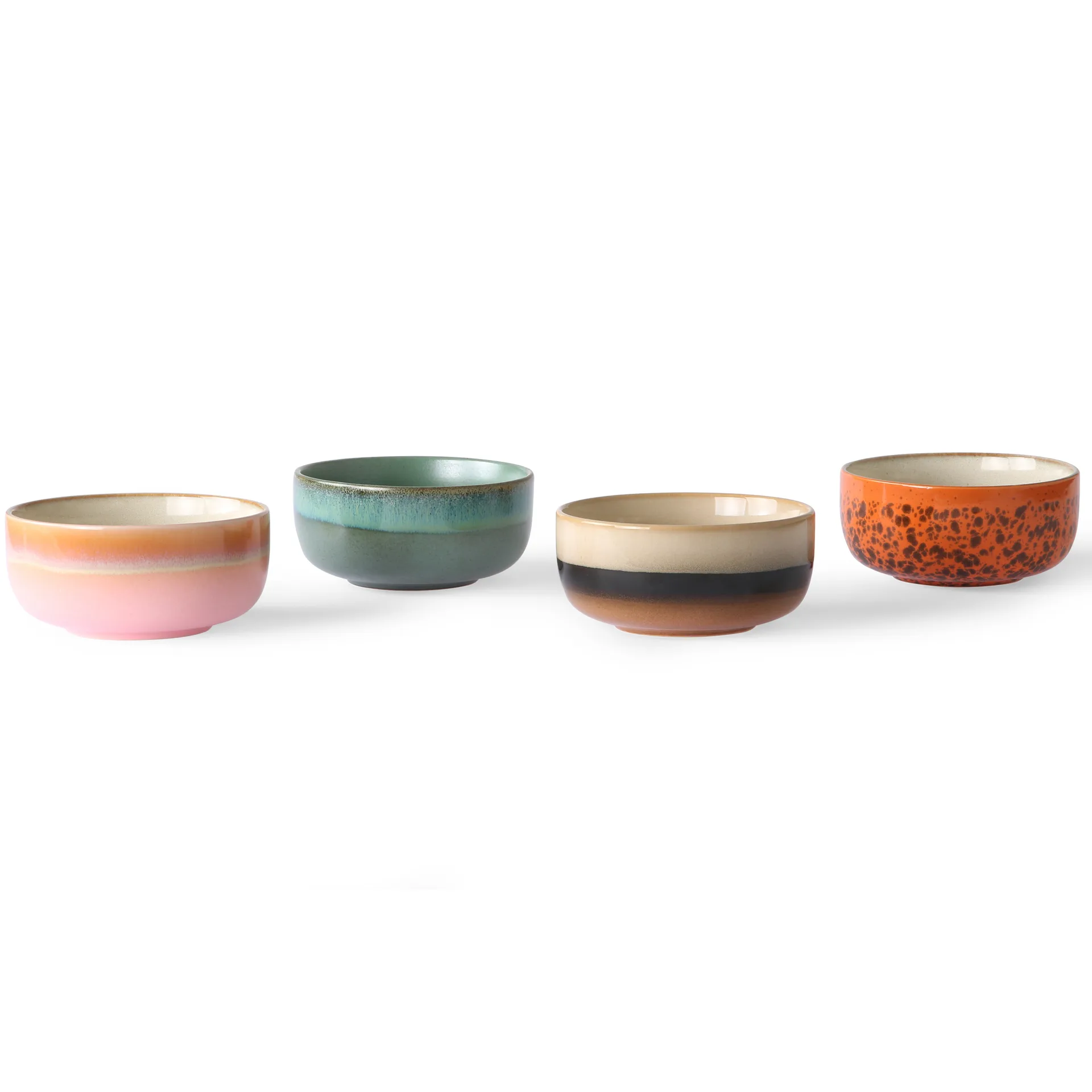 70's Dessert Schale 4-teilig, Multi HKliving