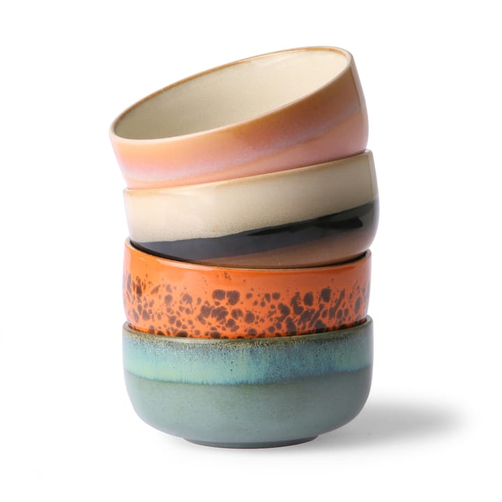 70's Dessert Schale 4-teilig, Multi HKliving