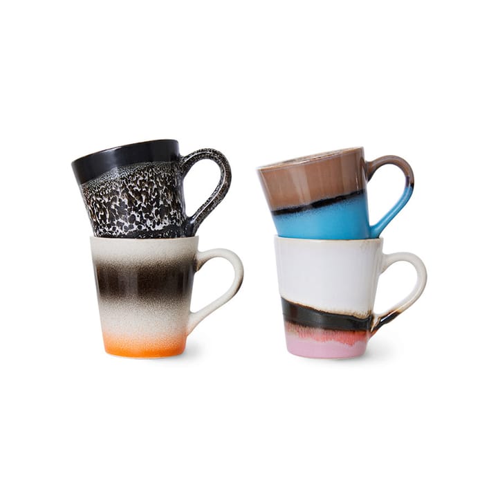 70's Espresso Tasse 4er Pack - Funky - HKliving