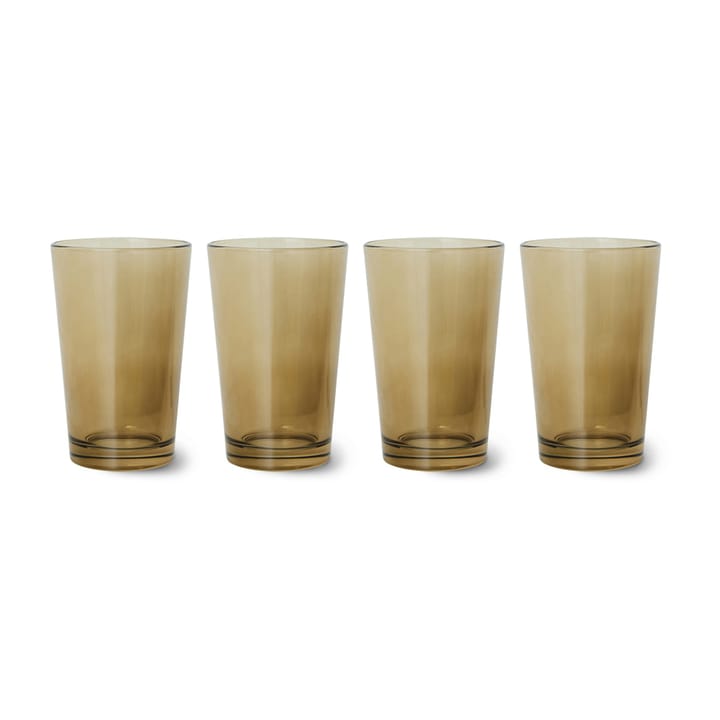 70's glassware Teeglas 20 cl 4er Pack - Mud brown - HKliving