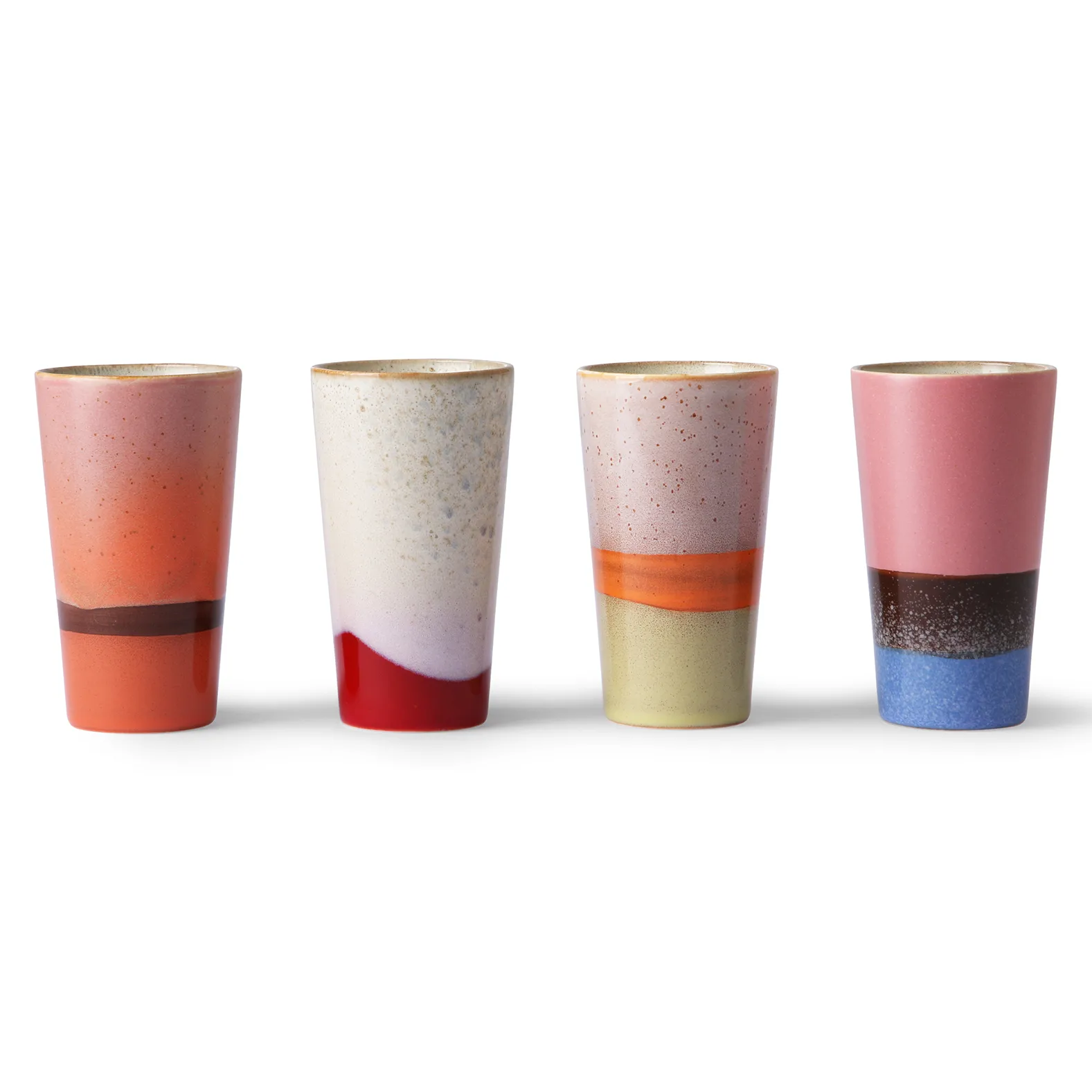 70's Latte Becher 4er Pack, Multi HKliving