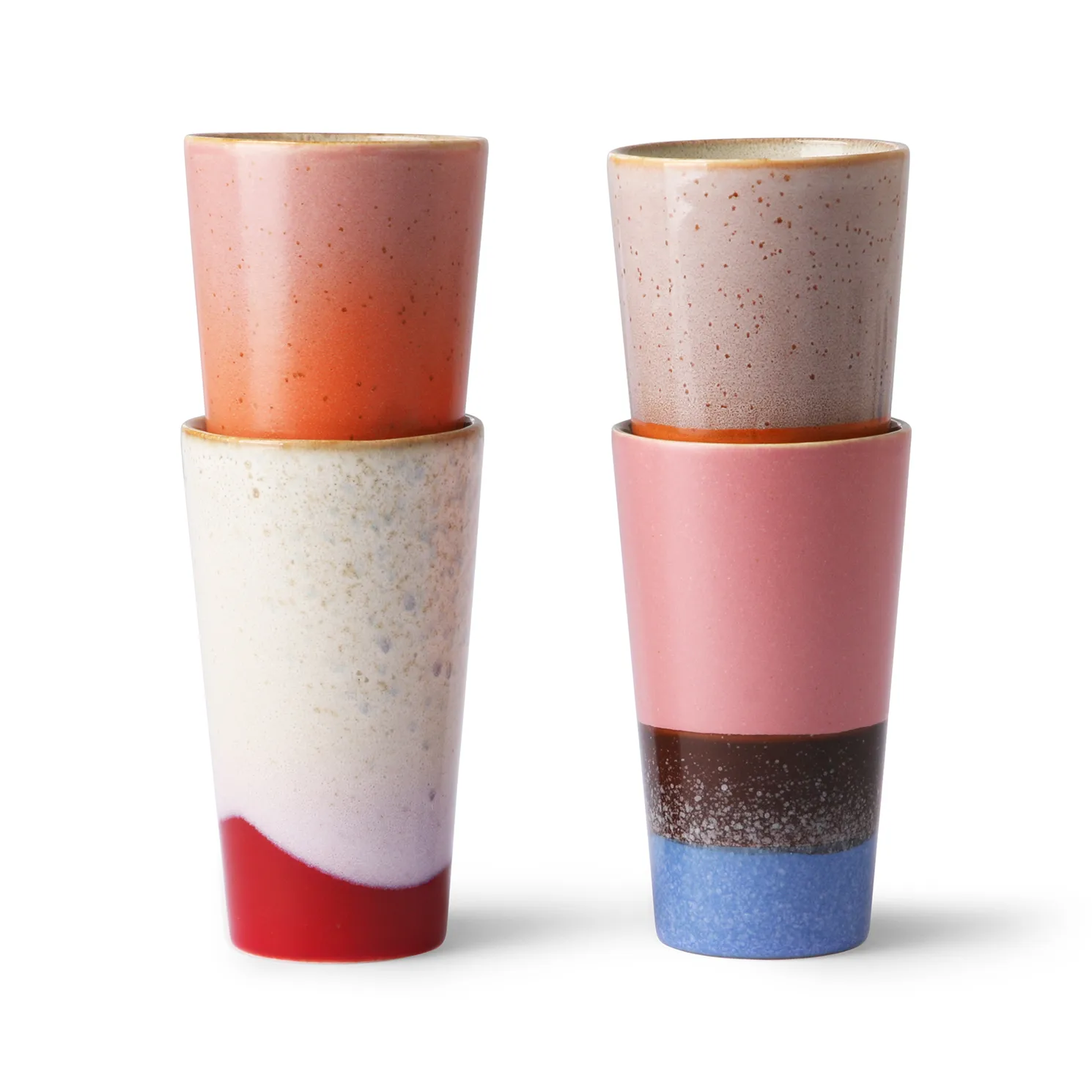 70's Latte Becher 4er Pack, Multi HKliving