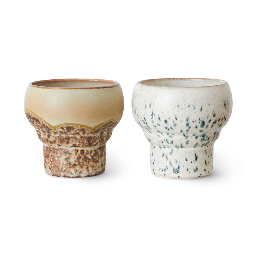 HKliving 70"s Lungo Tasse 24 cl 2er-Pack Coral