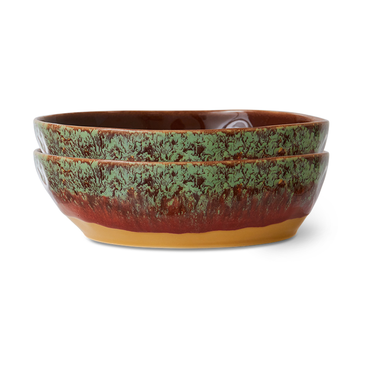HKliving 70"s Pastateller Ø19,5 cm 2er Pack Cove