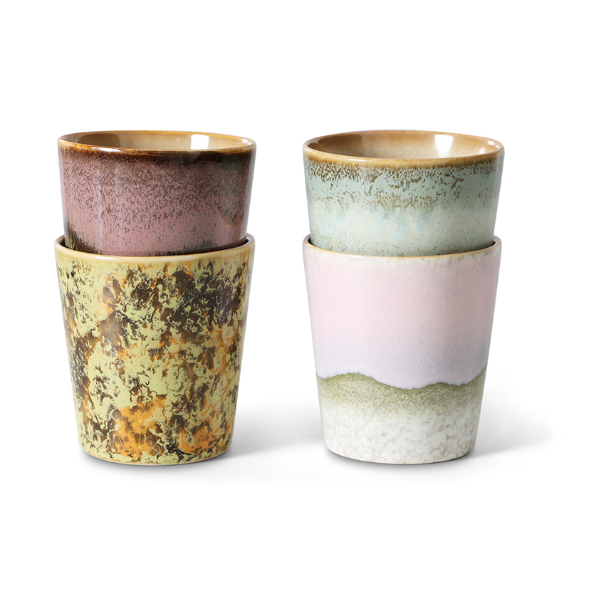 HKliving 70"s Tasse 4er-Pack Serendipity