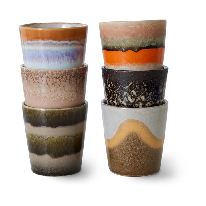 70's Tasse 6er Pack - Elements - HKliving