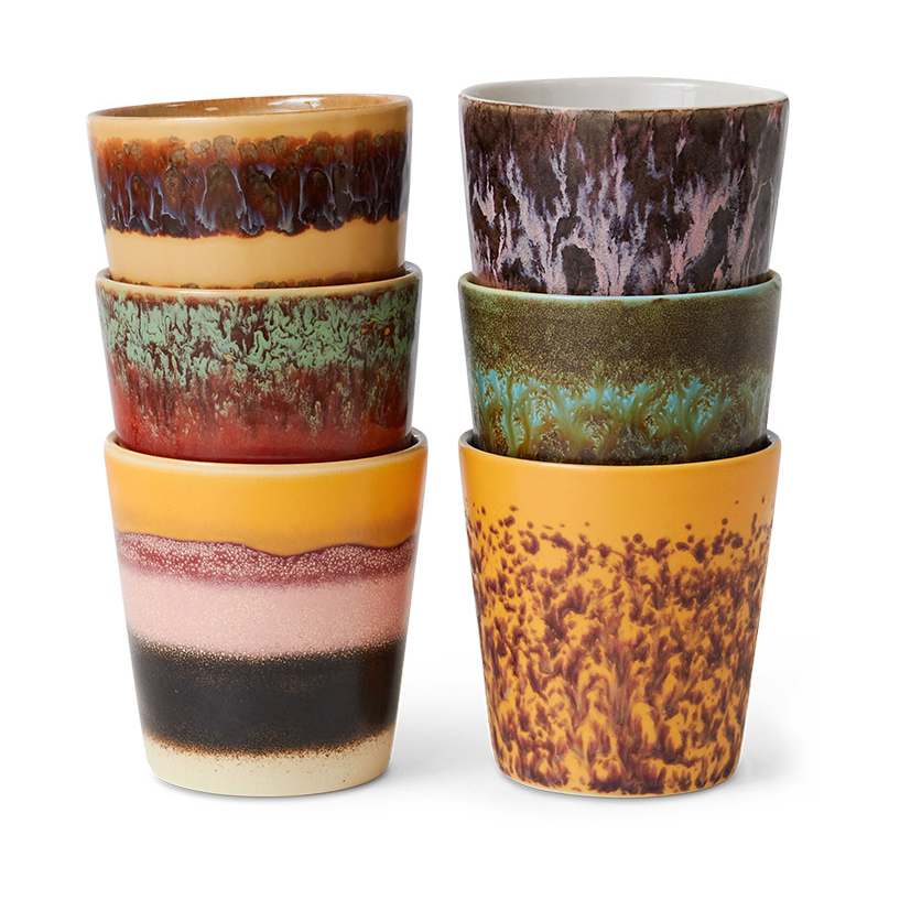 HKliving 70"s Tasse 6er Pack Valley