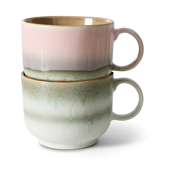 HKliving 70"s Teetasse 42,5 cl 2-teilig Nova