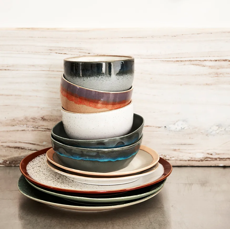 70's Teller Ø27,5cm 2er Pack, Frost HKliving