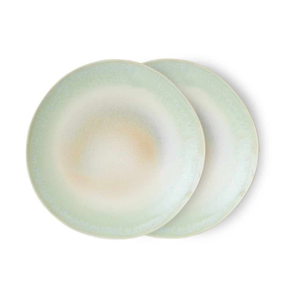 HKliving 70"s Teller Ø27,5cm 2er Pack Palms