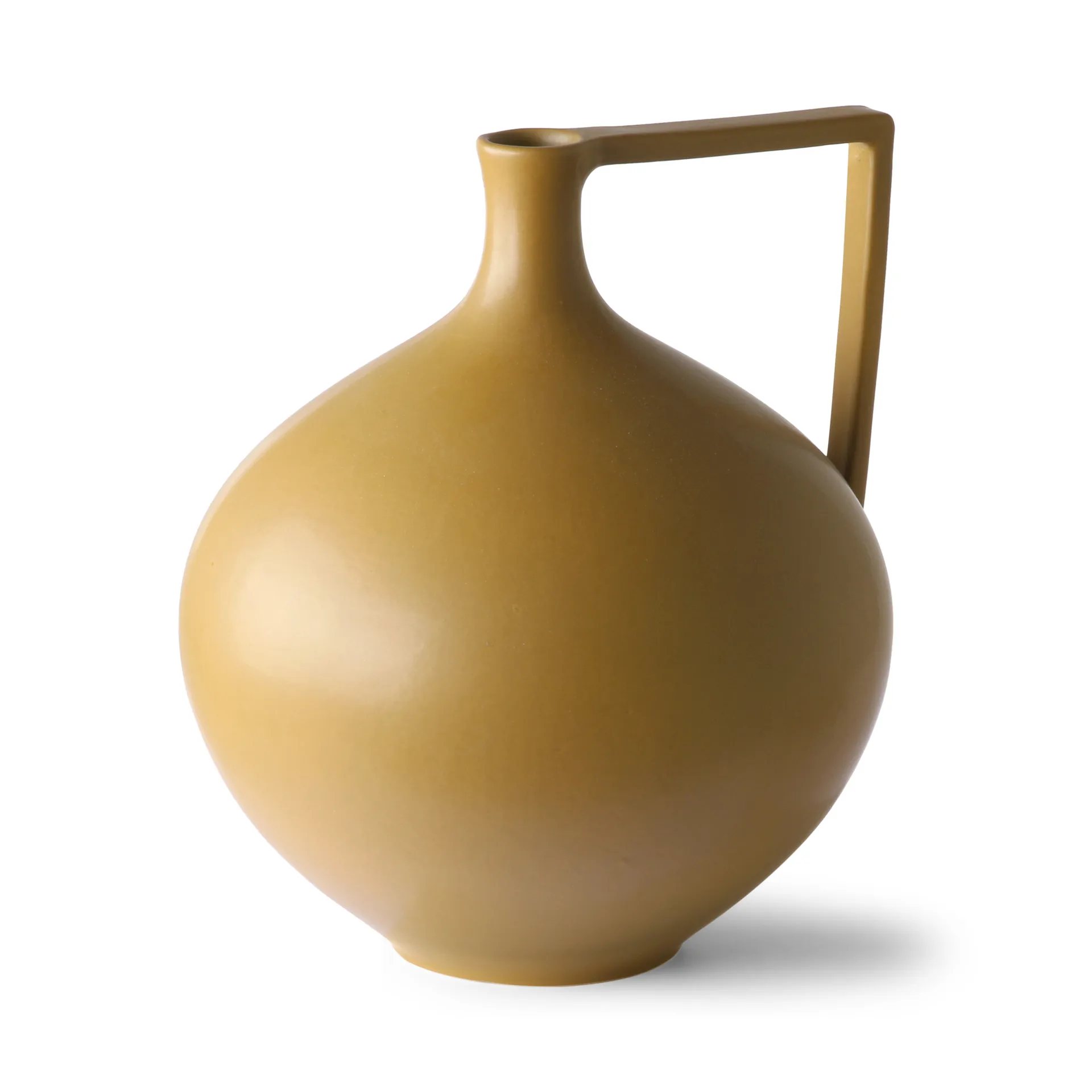 Ceramic Jar Vase L 26,5cm, Mustard HKliving