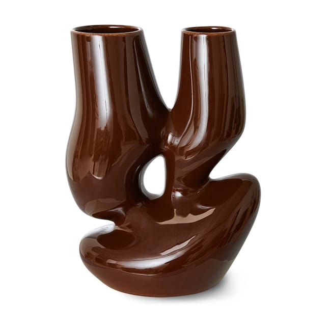 Ceramic organic Vase large 25cm - Espresso - HKliving