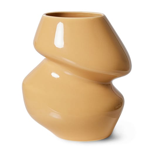 Ceramic organic Vase small 19cm, Cappuccino HKliving