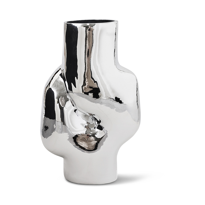 HKliving Gleam Vase high Chrome