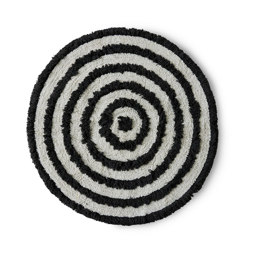 HKliving HK Living Badezimmer Teppich o120 cm Monochrome
