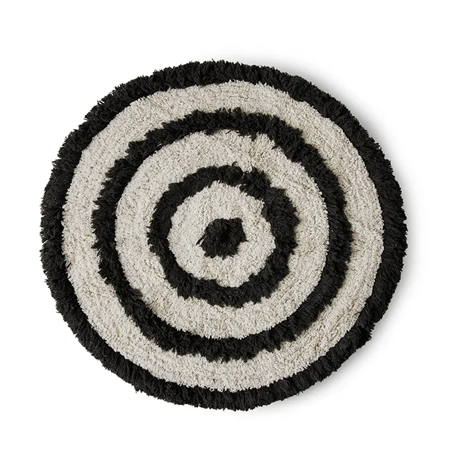 Teppich rund schwarz