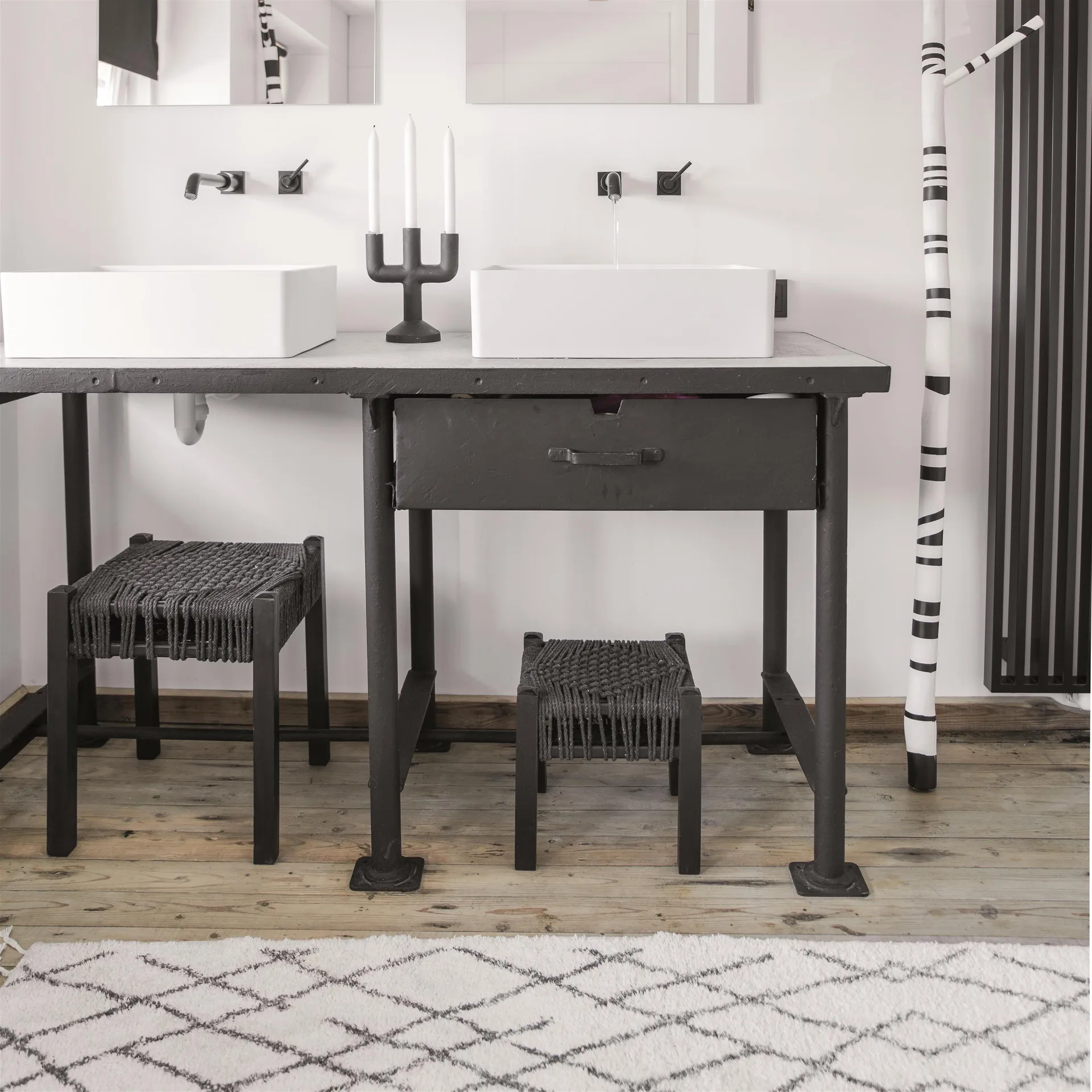 HKliving Badezimmerteppich, 90 x 175cm HKliving