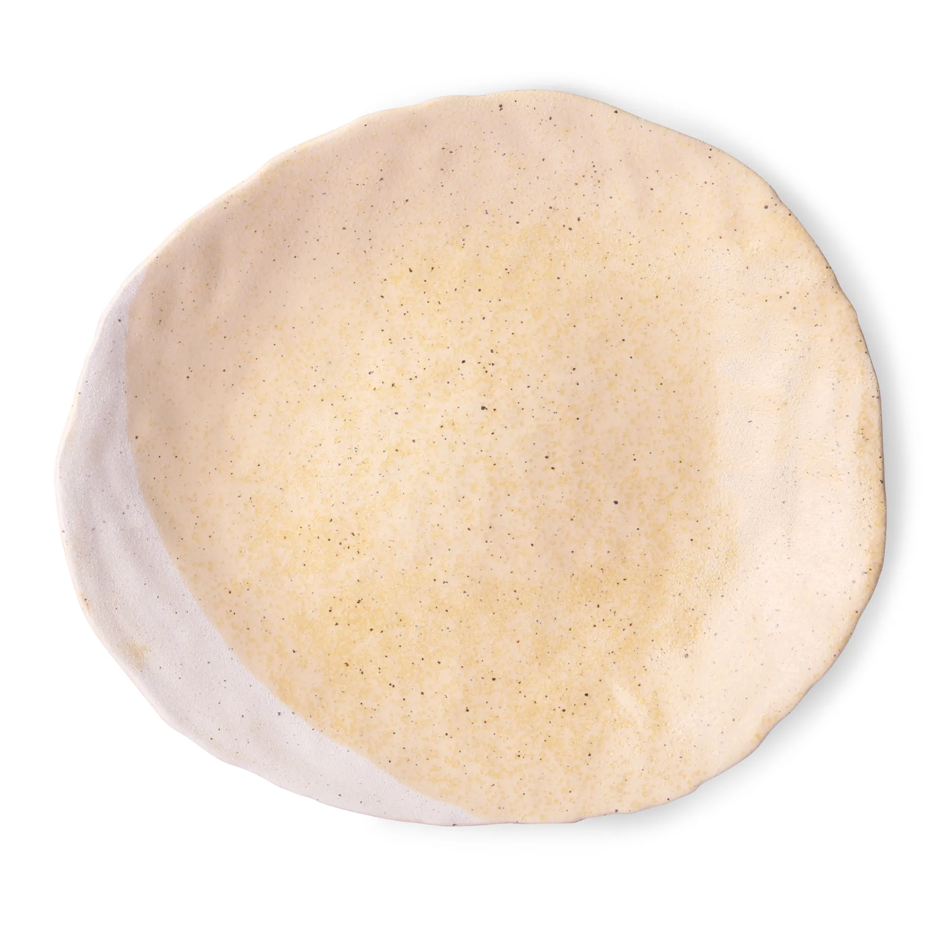 HKliving Dekorationsteller 34,5 x 38cm, Cream-white HKliving