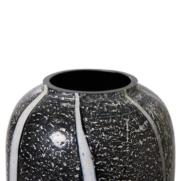 HKliving Glasvase monochrome Ø17cm - Black-white - HKliving