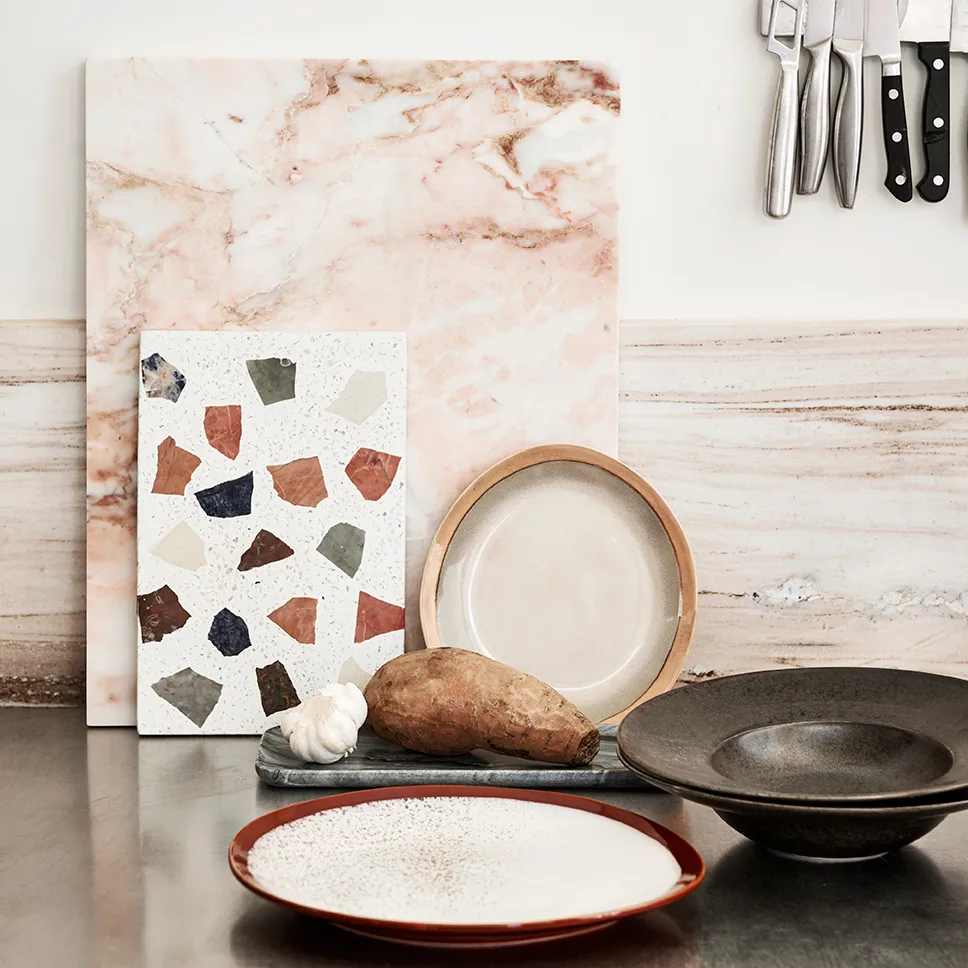 HKliving Marmor Tablett 30 x 12cm, Grau HKliving