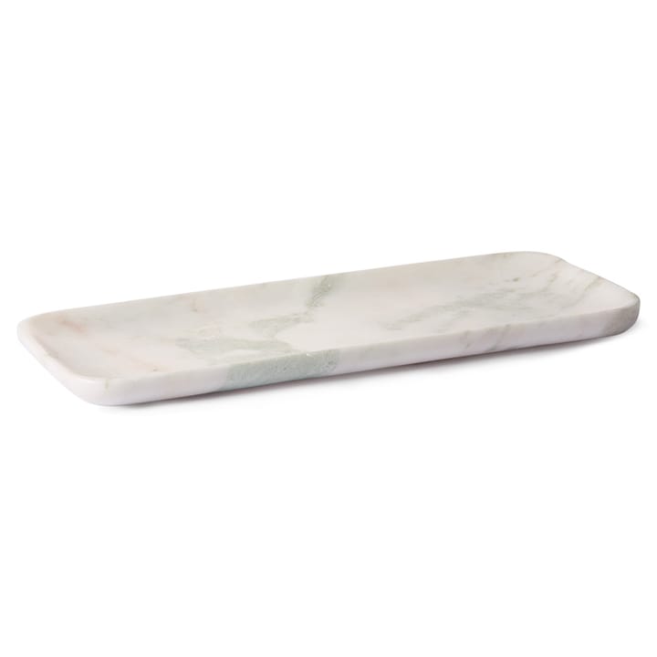 HKliving Marmor Tablett 30 x 12cm - Weiß-grün-rosa - HKliving