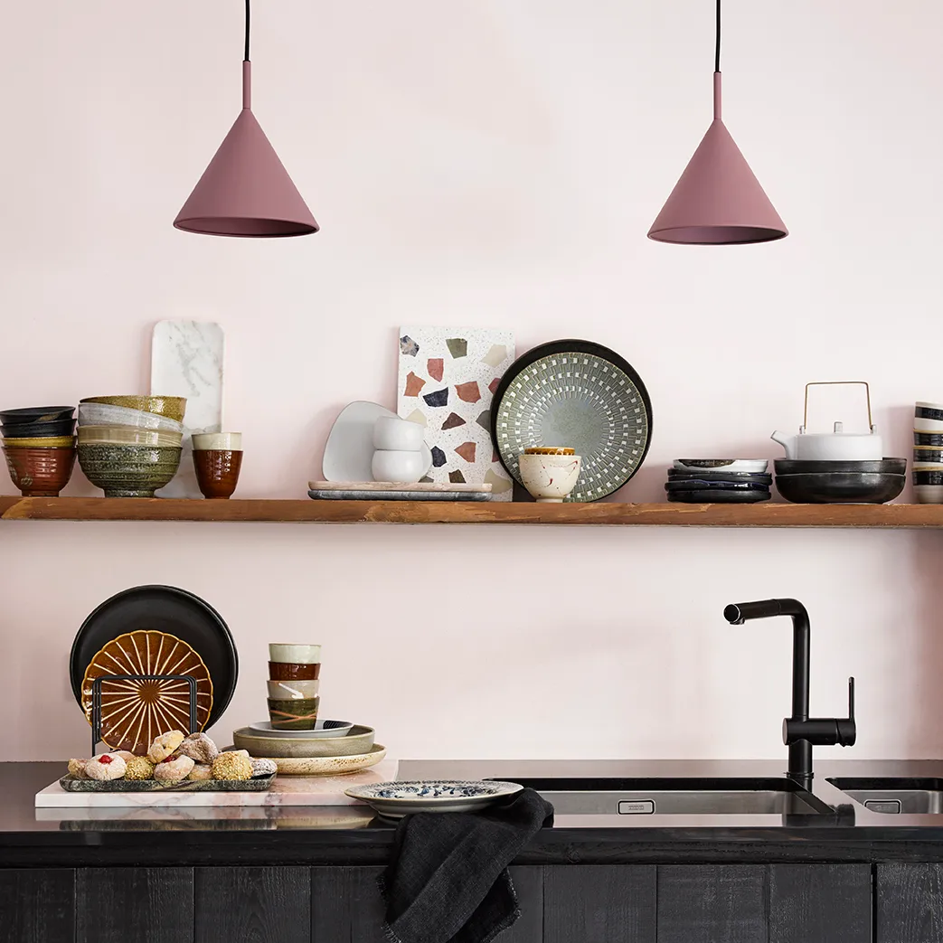 HKliving Marmor Tablett 30 x 12cm, Weiß-grün-rosa HKliving