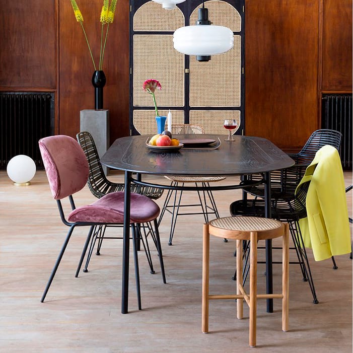 HKliving retro Hocker, Natur HKliving
