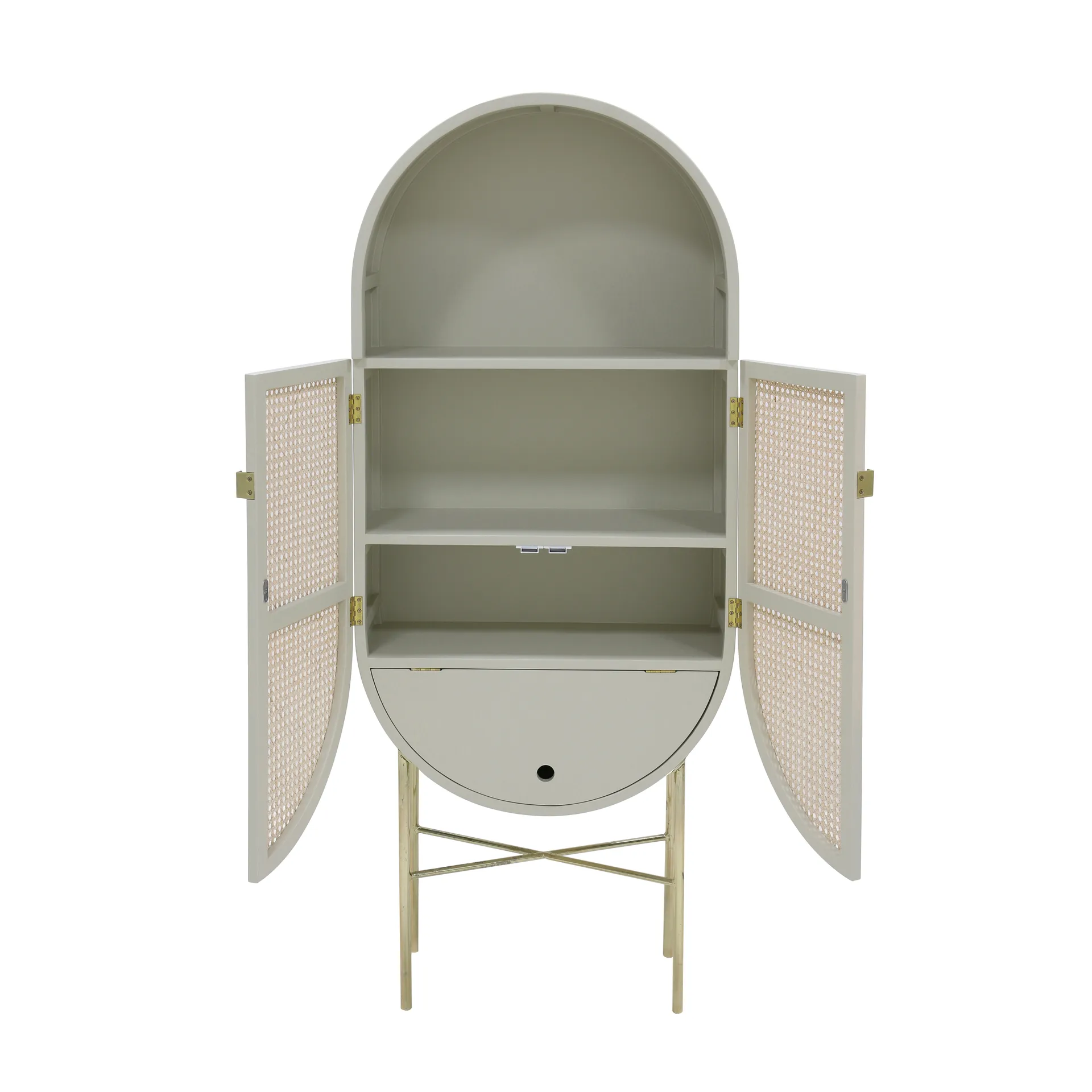 HKliving retro ovaler Schrank, Grüngrau HKliving