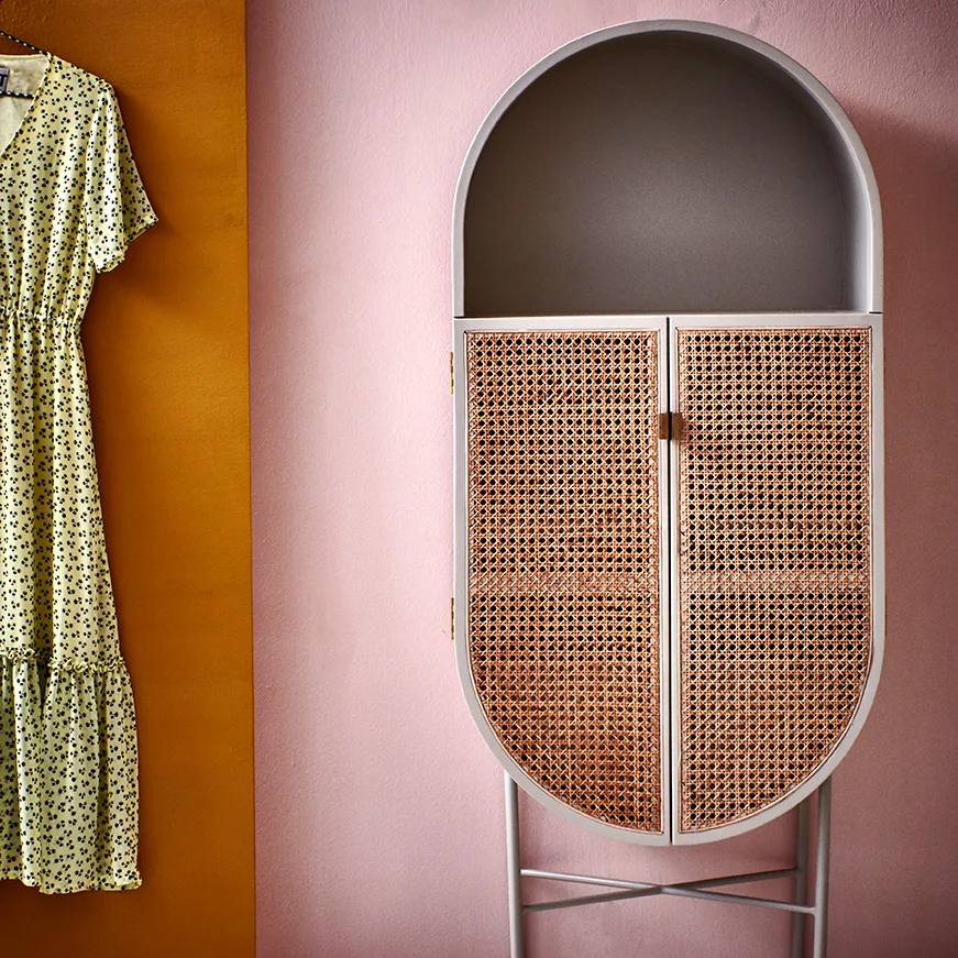 HKliving retro ovaler Schrank, Grüngrau HKliving