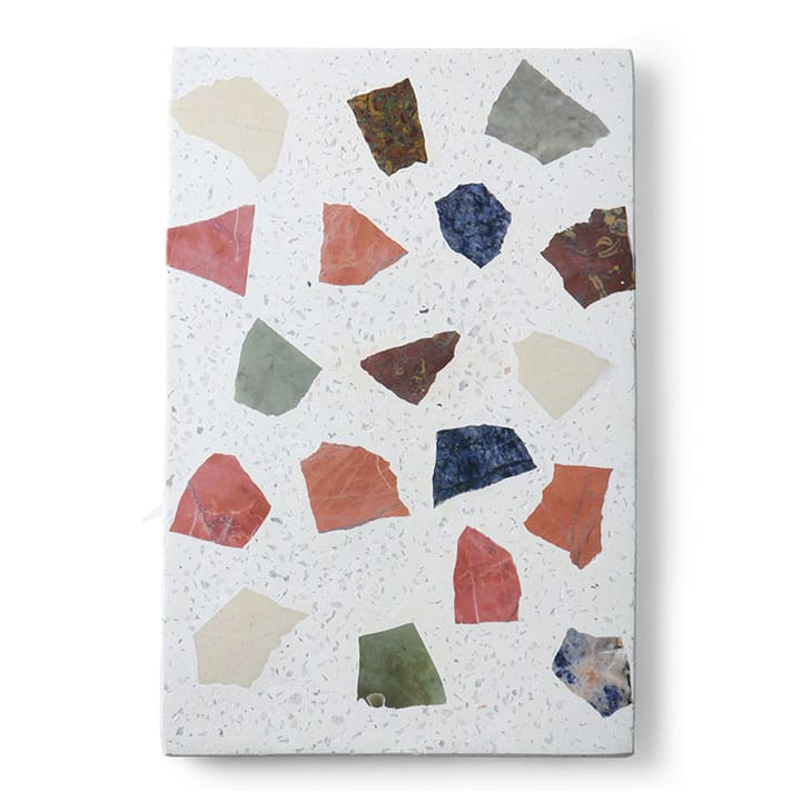 HKliving terrazzo Schneidebrett 30 x 25cm, Weiß HKliving