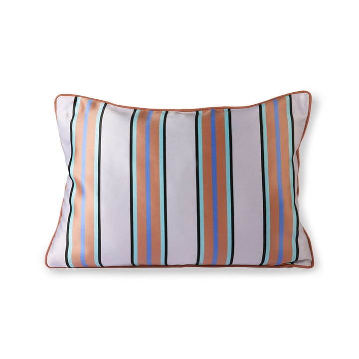 Kissen 35x50 cm Satin/Samt, Orange-blau HKliving