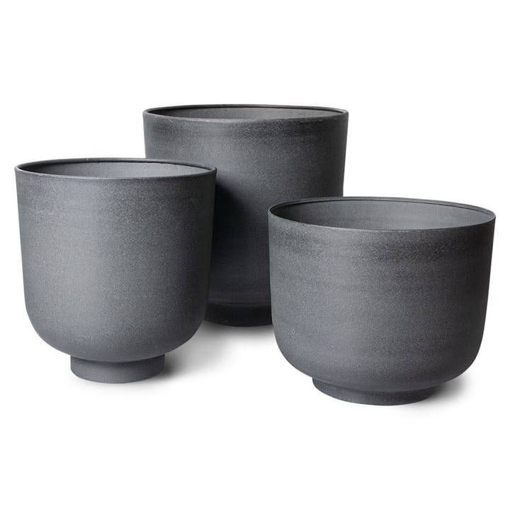 Metalltopf Set von 3, Kohle HKliving
