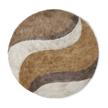 Natural waves Badezimmerteppich Ø120cm - Natural multicolours - HKliving