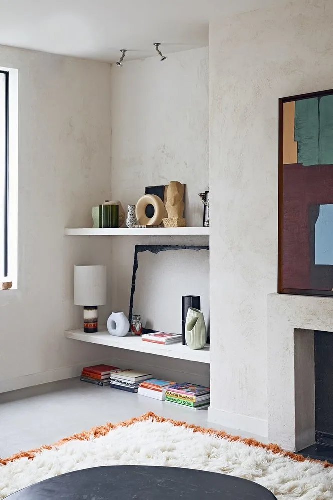 Retro glasierter Lampenfuß aus Steingut, Brown, cream, red/orange HKliving