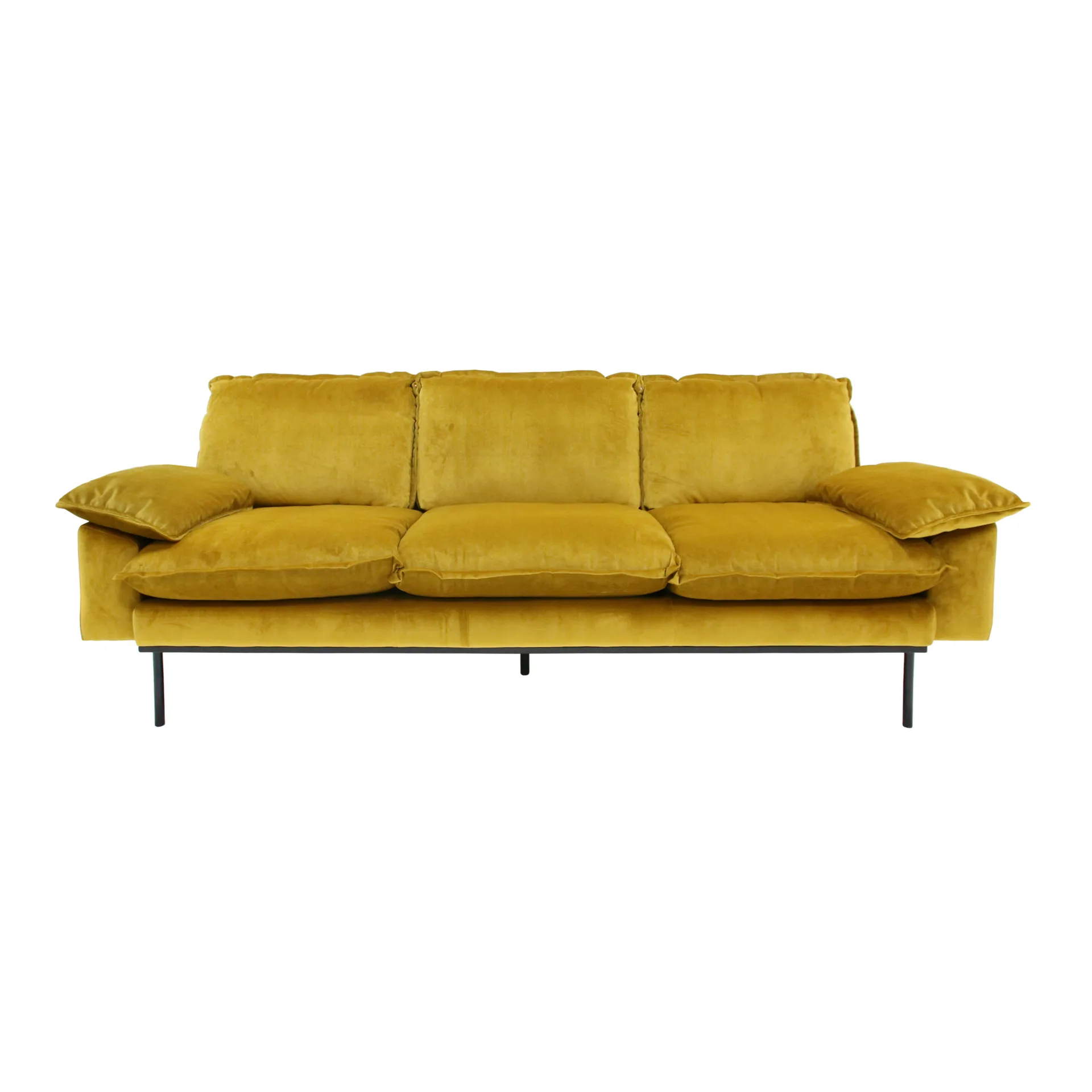 Retro Sofa 3-Sitzer, Ochra (gelb) HKliving