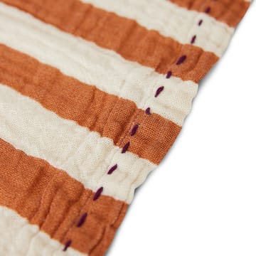 Striped Baumwollserviette 30 x 30cm 2er Pack - Tangerine - HKliving