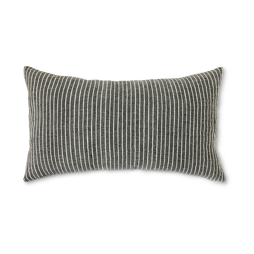 HKliving Striped monochrome Kissen 40x70 cm Grey