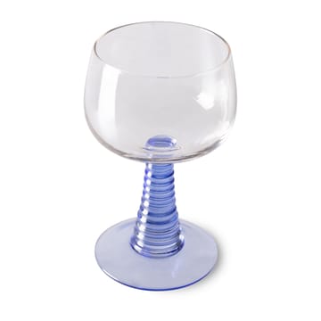 Swirl Weinglas hoch - Blue - HKliving