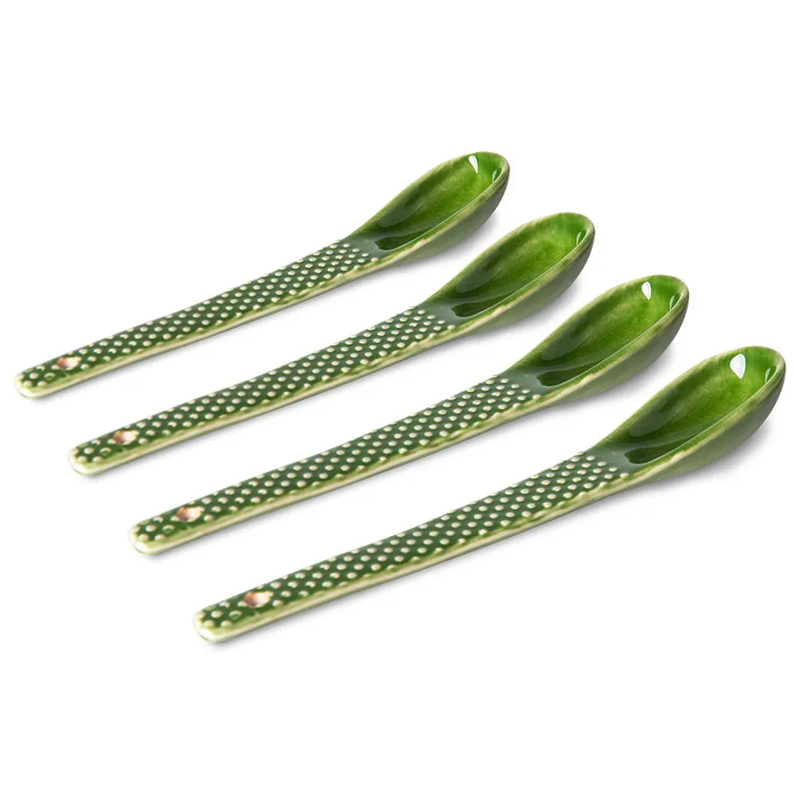 The Emeralds Löffel 4er-Pack 15,2 cm, Grün HKliving