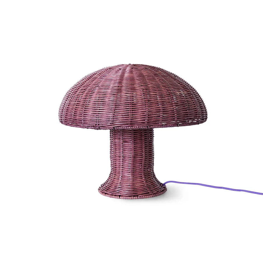 Tischleuchte Rattan 30 cm, Burgundy HKliving