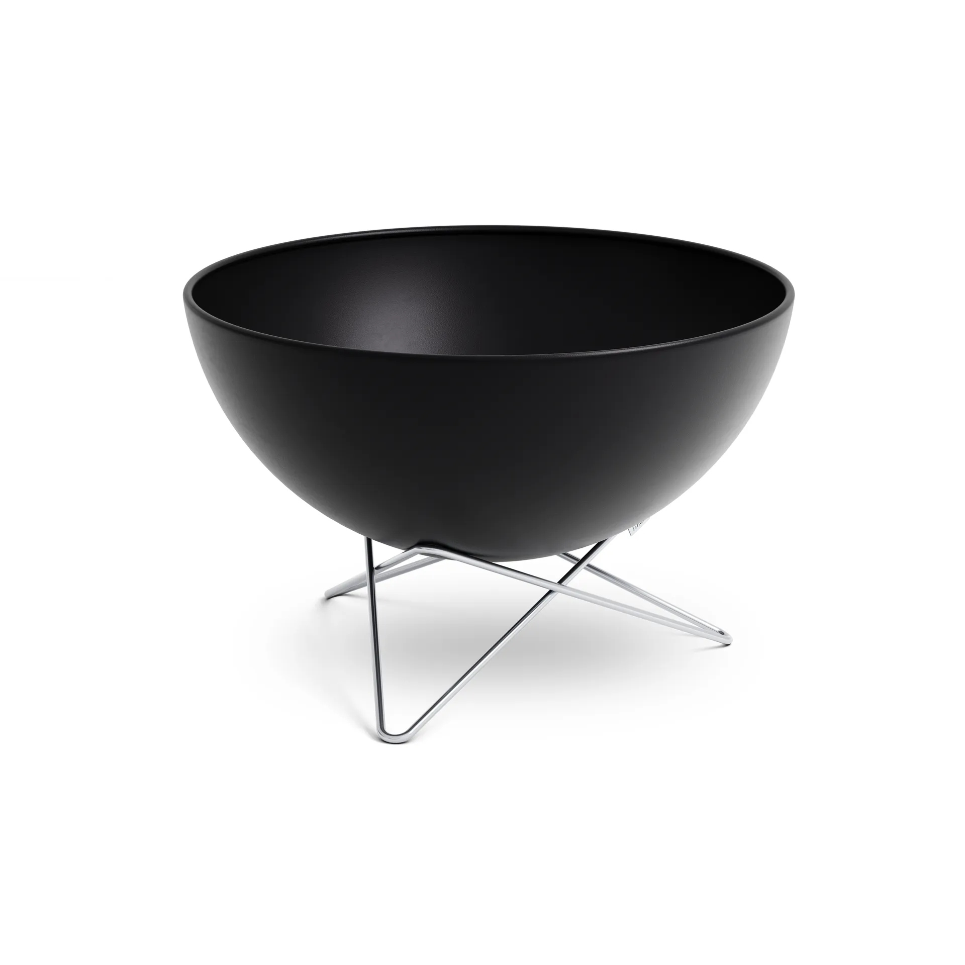 BOWL 57 Feuerstelle, Schwarz-Silber, Sternstativ Höfats