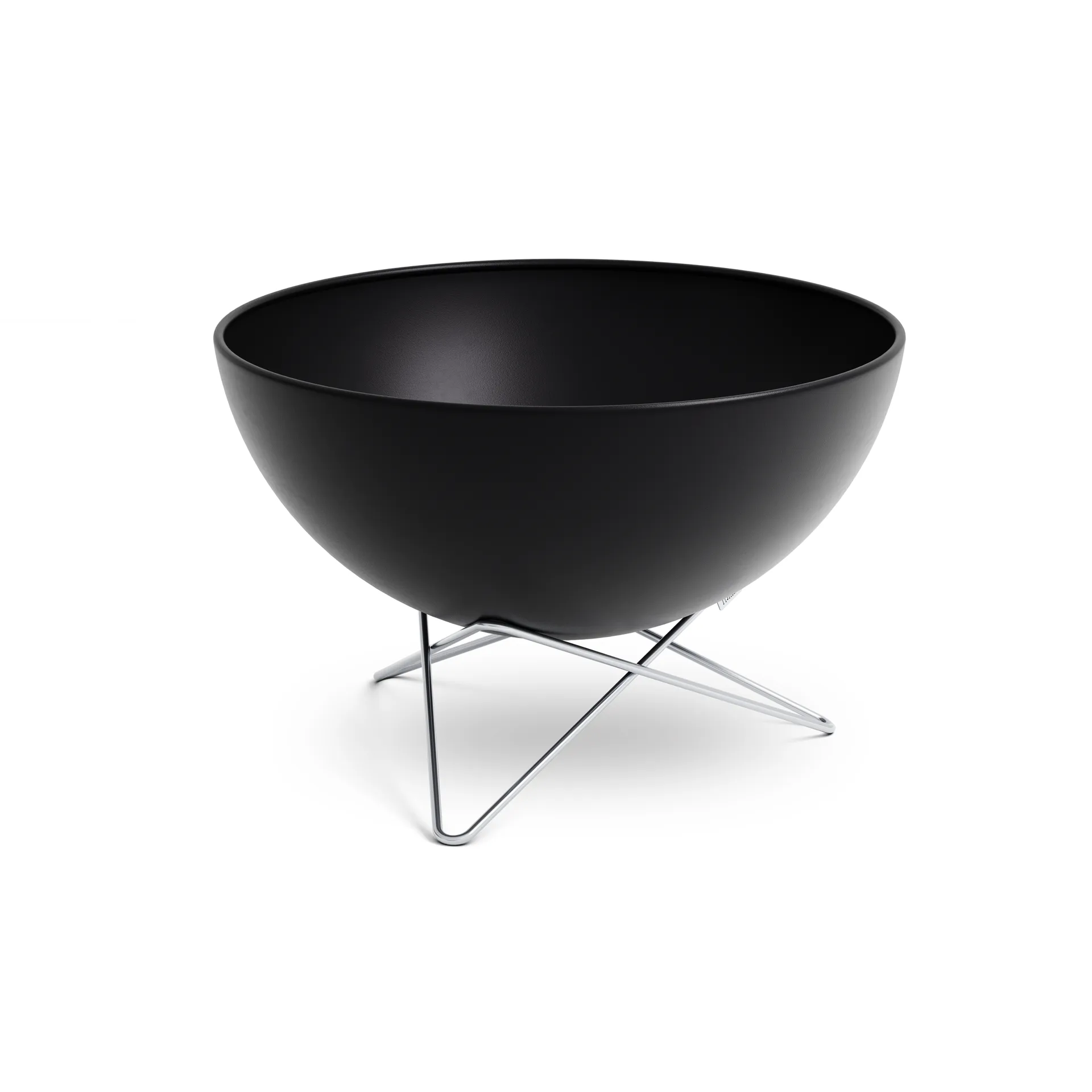 BOWL 70 Feuerstelle, Schwarz-Silber, Sternstativ Höfats