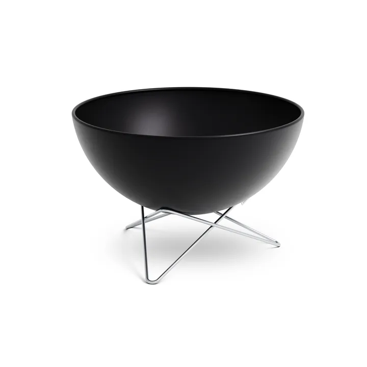 BOWL 70 Feuerstelle - Schwarz-Silber, Sternstativ - Höfats