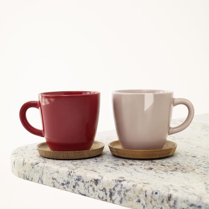 Höganäs Kaffeetasse, Apfelrot glänzend Höganäs Keramik